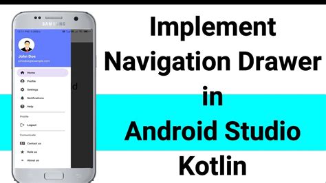 NAVIGATION DRAWER IN ANDROID STUDIO KOTLIN ADD SIDE MENU