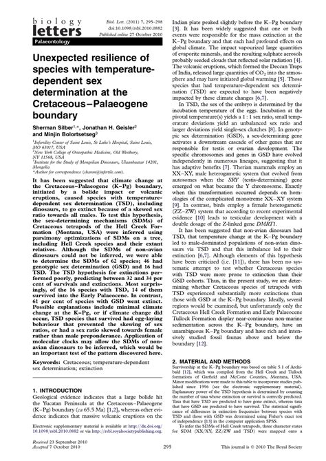 PDF Unexpected Resilience Of Species With Temperature Dependent Sex Determination At The