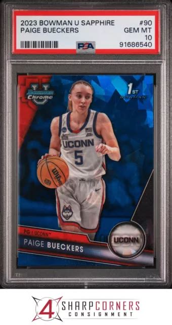 2023 BOWMAN UNIVERSITY Chrome Saphir 90 Paige Bueckers Rc Psa 10 EUR