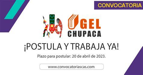 CONVOCATORIA UGEL CHUPACA CAS 8 Plazas Administración Computación