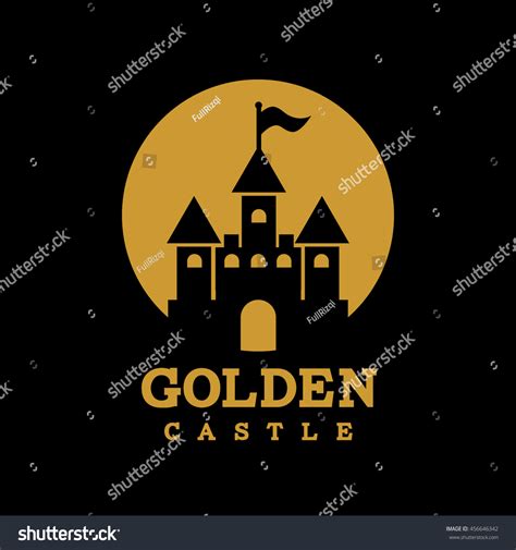 Golden Castle Logo Vector De Stock Libre De Regalías 456646342