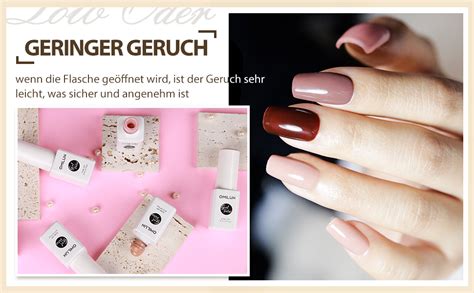 OMILUN Nude Gel Nagellack Set 6 Farben UV Nagellack Nude Pink Braun