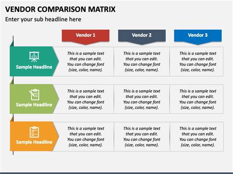 Vendor Comparison Matrix For Powerpoint And Google Slides Ppt Slides