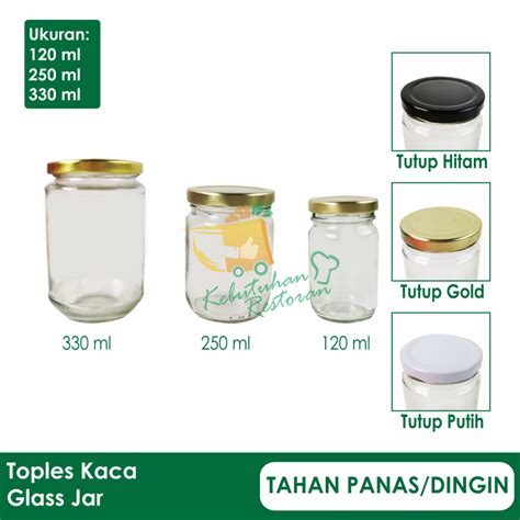 Jual Toples Baru Glass Jar Botol Toples Kaca Ml Toples Selai