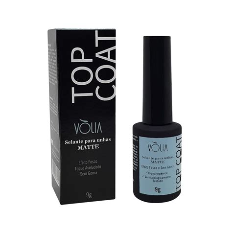 Top Coat Volia Matte Selante Finalizador Efeito Fosco G Selante Top