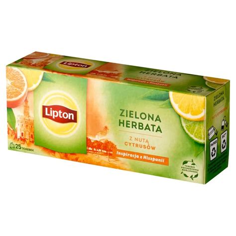 Lipton Zielona Herbata Z Nut Cytrus W G Torebek Zakupy