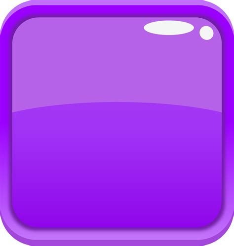 Purple Cartoon Square Button 10984240 PNG