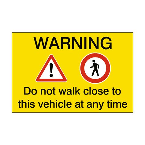 Pedestrian Vehicle Safety Sticker Pack Of 4 Safety Uk