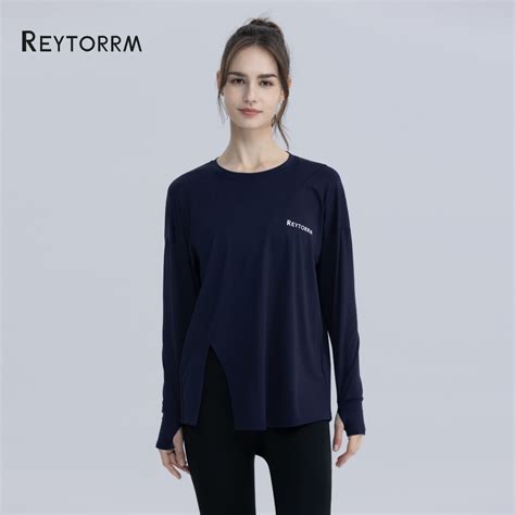 Jual Reytorrm Atasan Baju Kaos Olahraga Wanita Lengan Panjang Fitnes