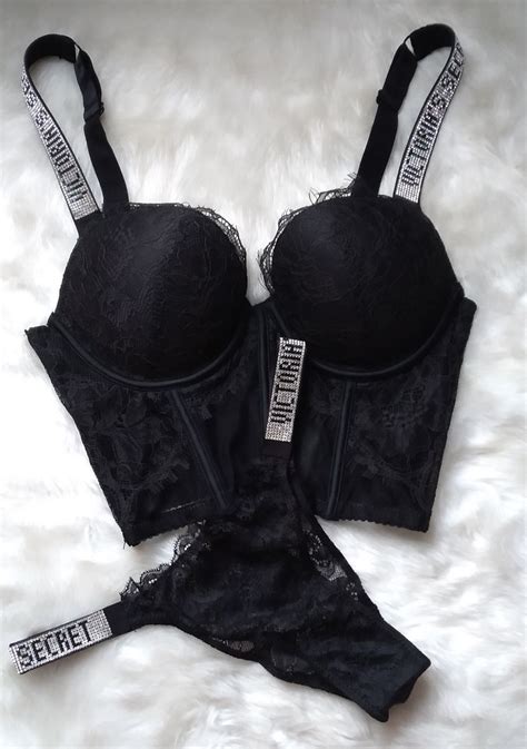 Conjunto Corset E Calcinha Victorias Secret Lingerie Feminina Victorias Secret Nunca Usado