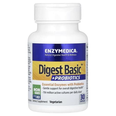 Enzymedica, Digest Basic, добавка с пробиотиками, 30 капсул - купить с ...