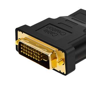 Cablecreation Dvi Hdmi Adapter Bidirektionaler Dvi Stecker Auf Hdmi