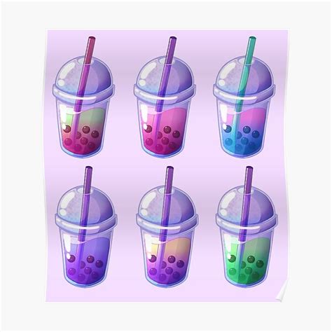 Bubble Teas Poster For Sale By Rabbitflesh Redbubble