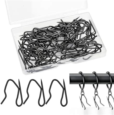 58 Pack Metal Curtain Hooks Pin On Drapery Hooks 12 By 1