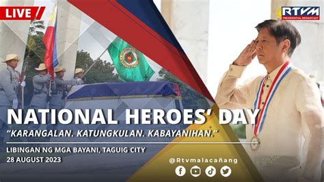 National Heroes Day Libingan Ng Mga Bayani Youtube