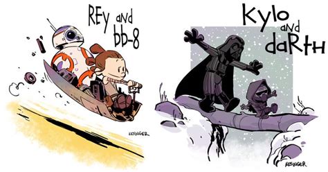 Star Wars” Reimagined As Calvin And Hobbes” Characters Bored Panda