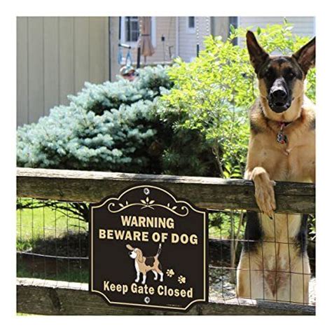 2 Pack Beware Of Dog Keep Gate Closed Sign 12 X 12 Inch Rust Free