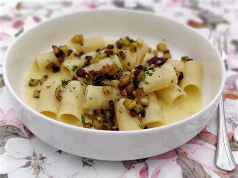 Rigatoni Con Crema Di Patate E Pancetta Ein Nudelsieb Bloggt