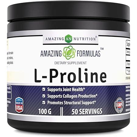 Amazon Nutricost L Proline Powder 250 Grams 2 000mg Per Serving