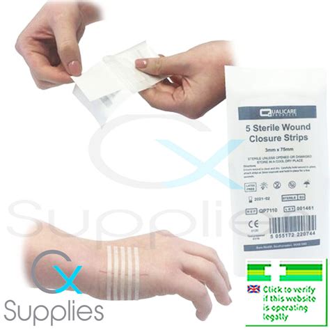 ⭐5 125 Steri Strip Sterile Wound Closure Strips 3mmx75mm⭐low Prices⭐stitches⭐ Ebay