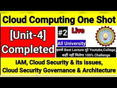 Cloud Computing Aktu Unit 4 Identity Access Management Cloud Security