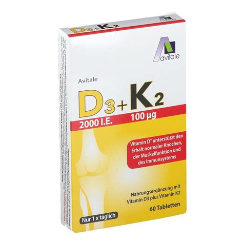 Avitale Vitamin D3 K2 2000 I E 60 St Shop Apotheke