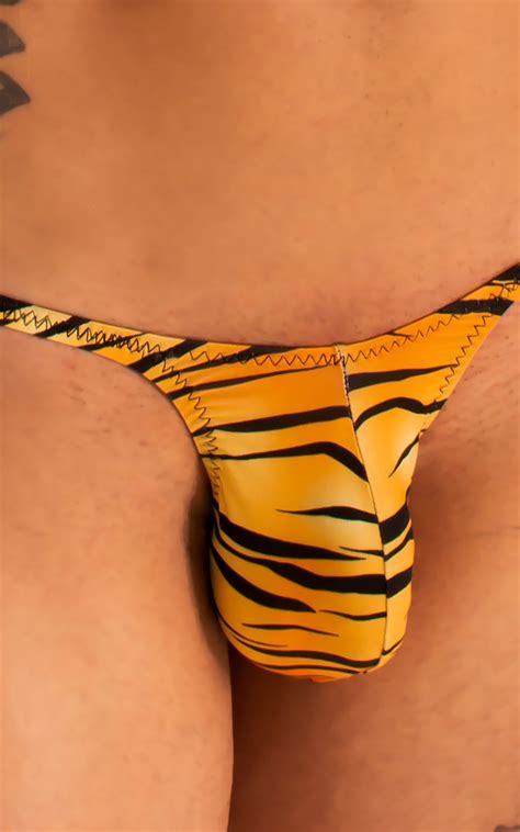 Sunseeker Micro Pouch Half Back Bikini In Thinskinz Golden Kat