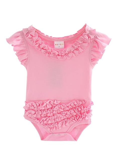 Wholesale Summer Solid Color Baby Ruffle Bodysuit 20010