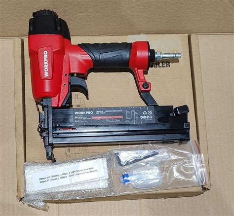 WORKPRO 2 In 1 Air Brad Nailer Gun 50mm 18 Gauge Brad Nail Gun And