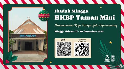 Ibadah Hkbp Taman Mini Minggu Desember Youtube