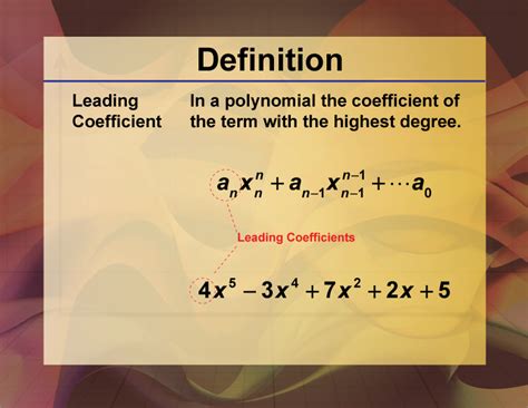 Math Definitions Collection Polynomials Media4math