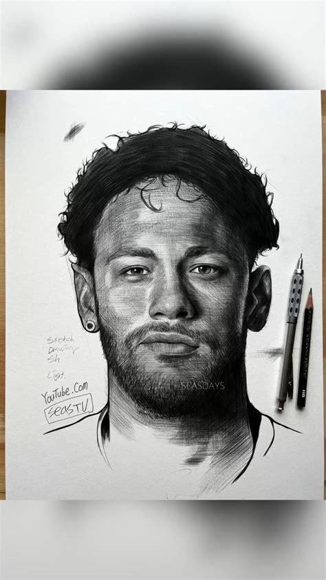 Neymar art by @seasdays | Art, Male sketch, Sketches