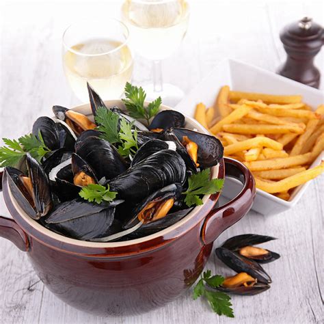 Recette Moules marinières avec frites