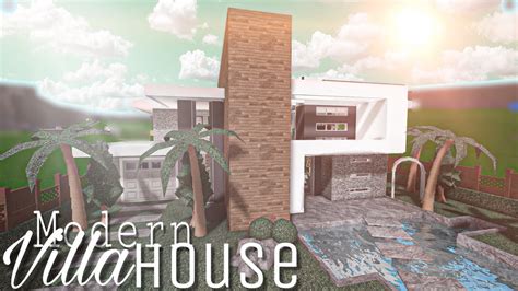 Roblox Bloxburg Modern Villa House House Build Youtube