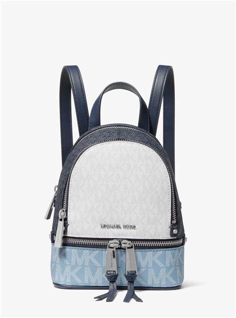 Michael Kors Rhea Mini Color Block Logo Backpack In Blue Lyst