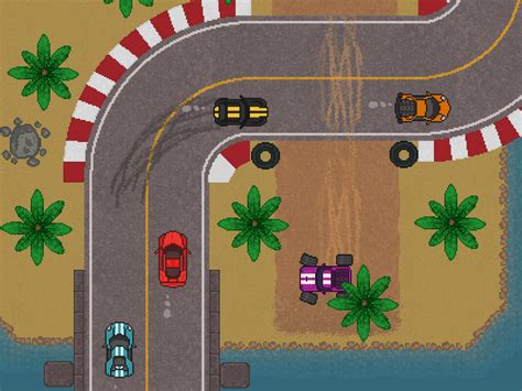 2D Top Down Car Racing Pixel Pack - Game Sprites