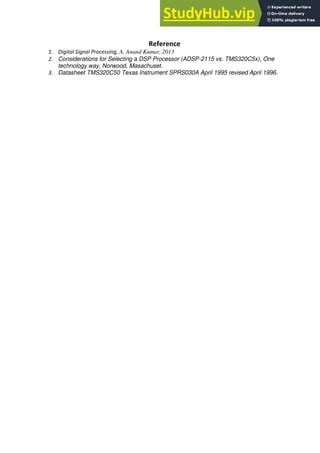 Architecture Of TMS320C50 DSP Processor PDF