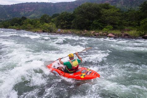 Kayaking On The Rapids Of River Stock Image - Image of energy, excitement: 1144595