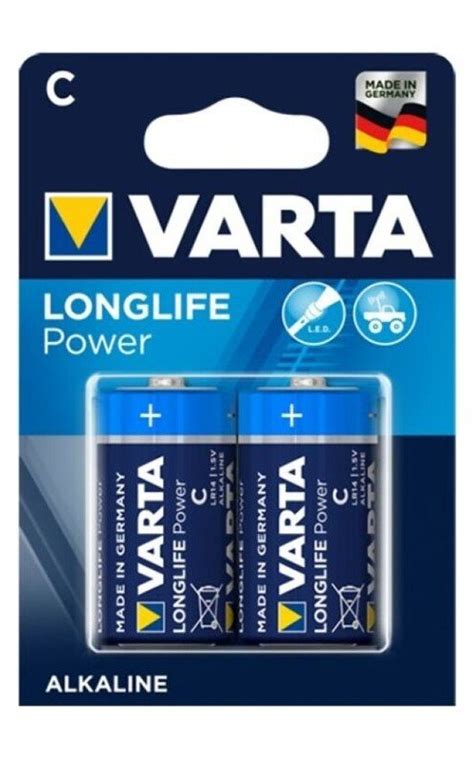 VARTA LONGLIFE POWER PILA ALCALINA C LR14 BLISTER 2