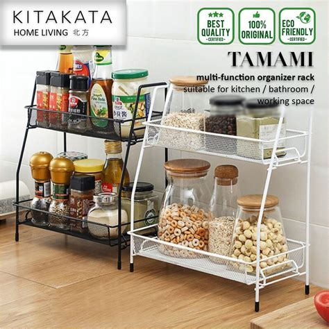 Jual Kitakata Tamami Rak Bumbu Dapur Serbaguna Susun Besi Stainless