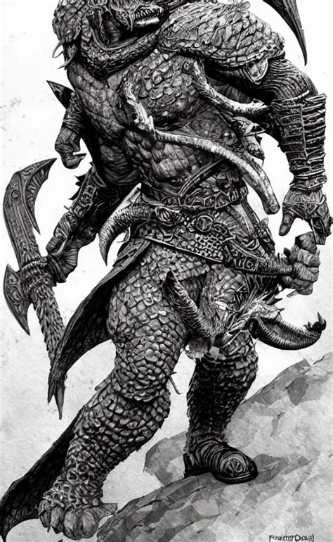 dragonborn barbarian, intricate, beautiful, highly | Stable Diffusion