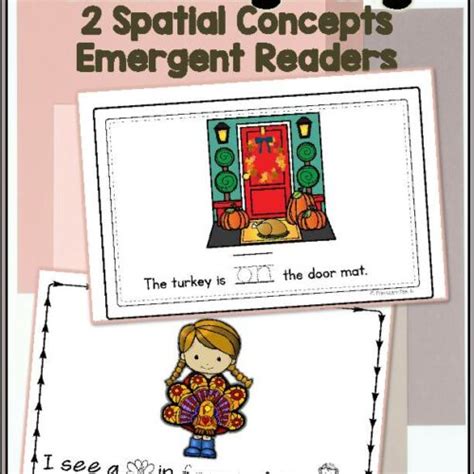 Spatial Concepts Thanksgiving Holiday Turkey Emergent Readers