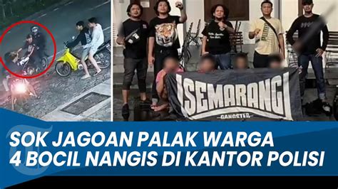 GANGSTER SEMARANG Sok Jagoan Acungkan Parang Nangis Ditangkap Polisi