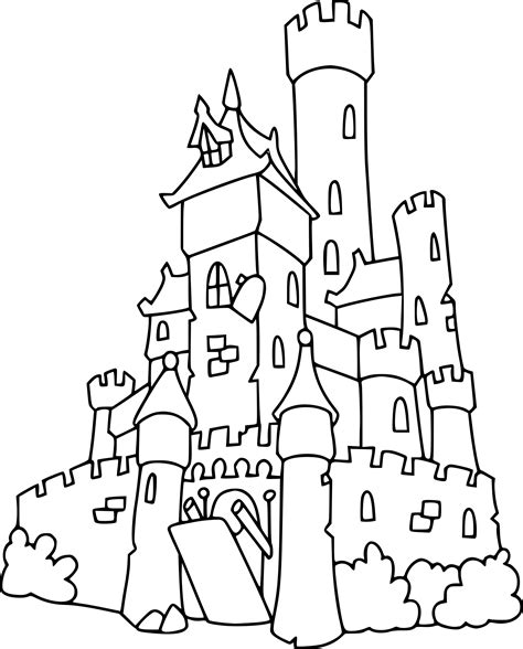 Coloriage chateau et dessin à imprimer