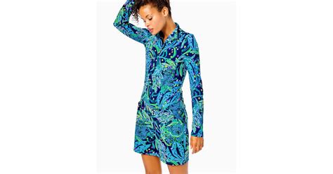 Lilly Pulitzer Women S Upf 50 Luxletic Nassau Dress In Navy Blue Size 2xs Catty Purrsonality