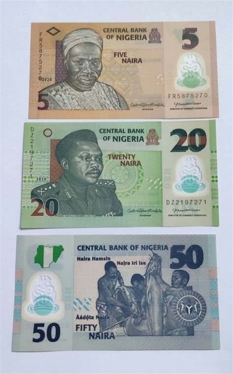 Nigeria Set Nairas Unc P Ebay