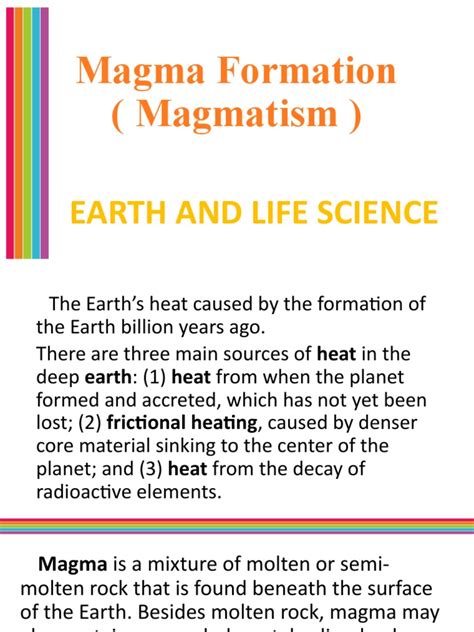 Q1 M7 Magma Formation | PDF | Magma | Rock (Geology)