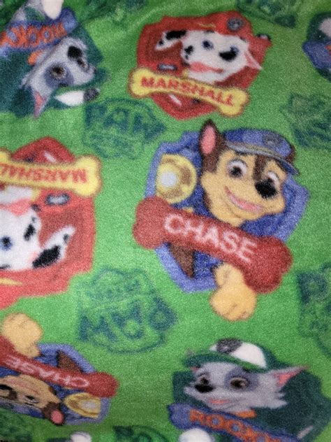 Paw Patrol Fleece Fabric 60 Wide Sale By The Yard Rare Find Etsy