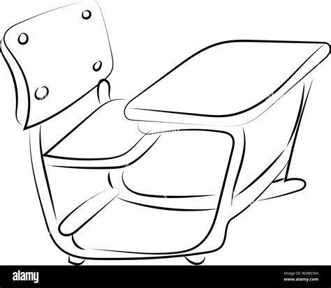 Table and chair drawing, illustration, vector on white background Stock ...