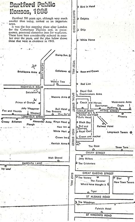 DARTFORD MAP 1905 of Dartford